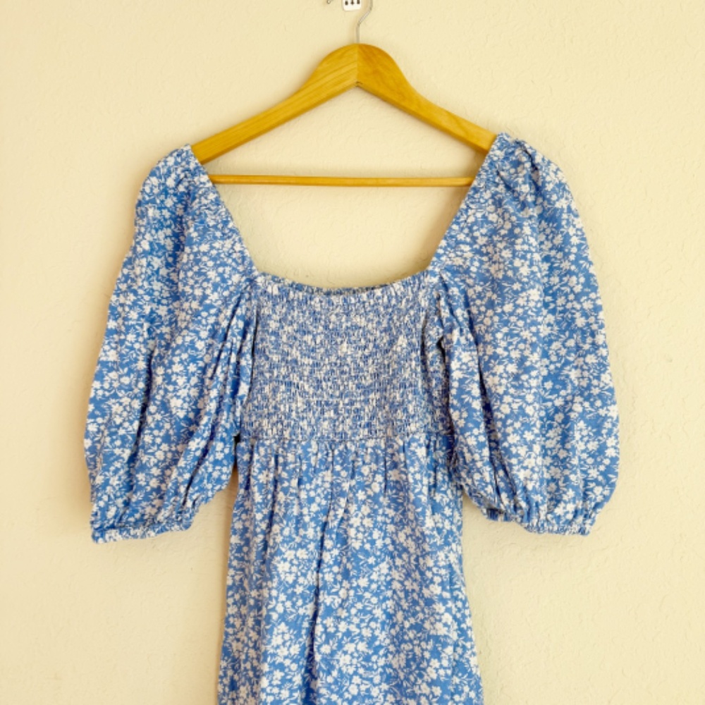 Tuckernuck Blooms On Broad Annie Smocked Linen Dress Size Small - Picture 6 of 6